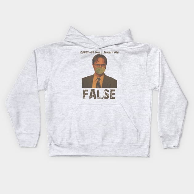 Dwight Schrute COVID-19 Kids Hoodie by NoRegrets